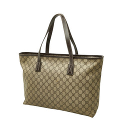 グッチ GGスプリーム トートバッグ ショルダーバッグ 211137 ベージュ PVC レザー レディース GUCCI 中古