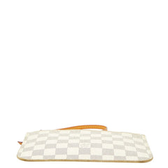 ルイ ヴィトン ダミエアズール ネヴァーフル 付属ポーチ ホワイト PVC レザー レディース LOUIS VUITTON 中古