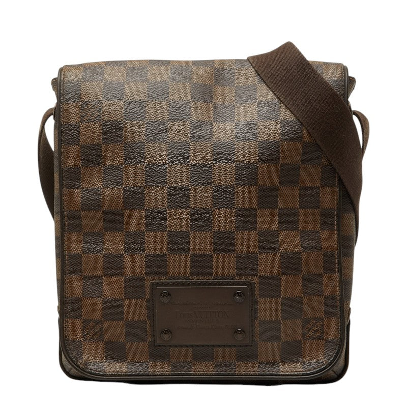 ルイ ヴィトン ダミエ ブルックリンPM ショルダーバッグ N51210 ブラウン PVC レザー レディース LOUIS VUITTON 中古