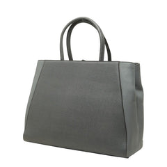 フェンディ トゥージュール ハンドバッグ 2WAY ショルダーバッグ グレー レザー レディース FENDI 中古