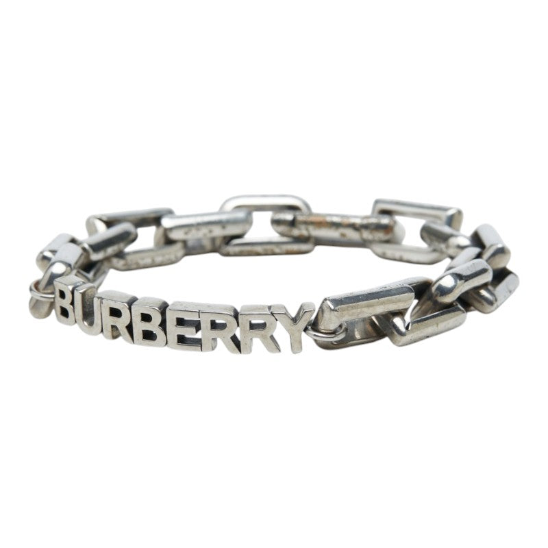 バーバリー ロゴ ブレスレット シルバー メタル レディース BURBERRY 中古