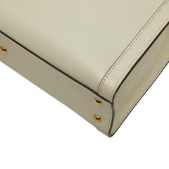 グッチ GGマーモント バンブー ダイアナ スモール ハンドバッグ ショルダーバッグ 2WAY 660195 ホワイト レザー レディース GUCCI 中古
