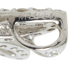 ダイヤモンド K18WG ホワイトゴールド ダイヤ0.30ct クロス 十字架 モチーフ ペンダントトップ ネックレス レディース 中古