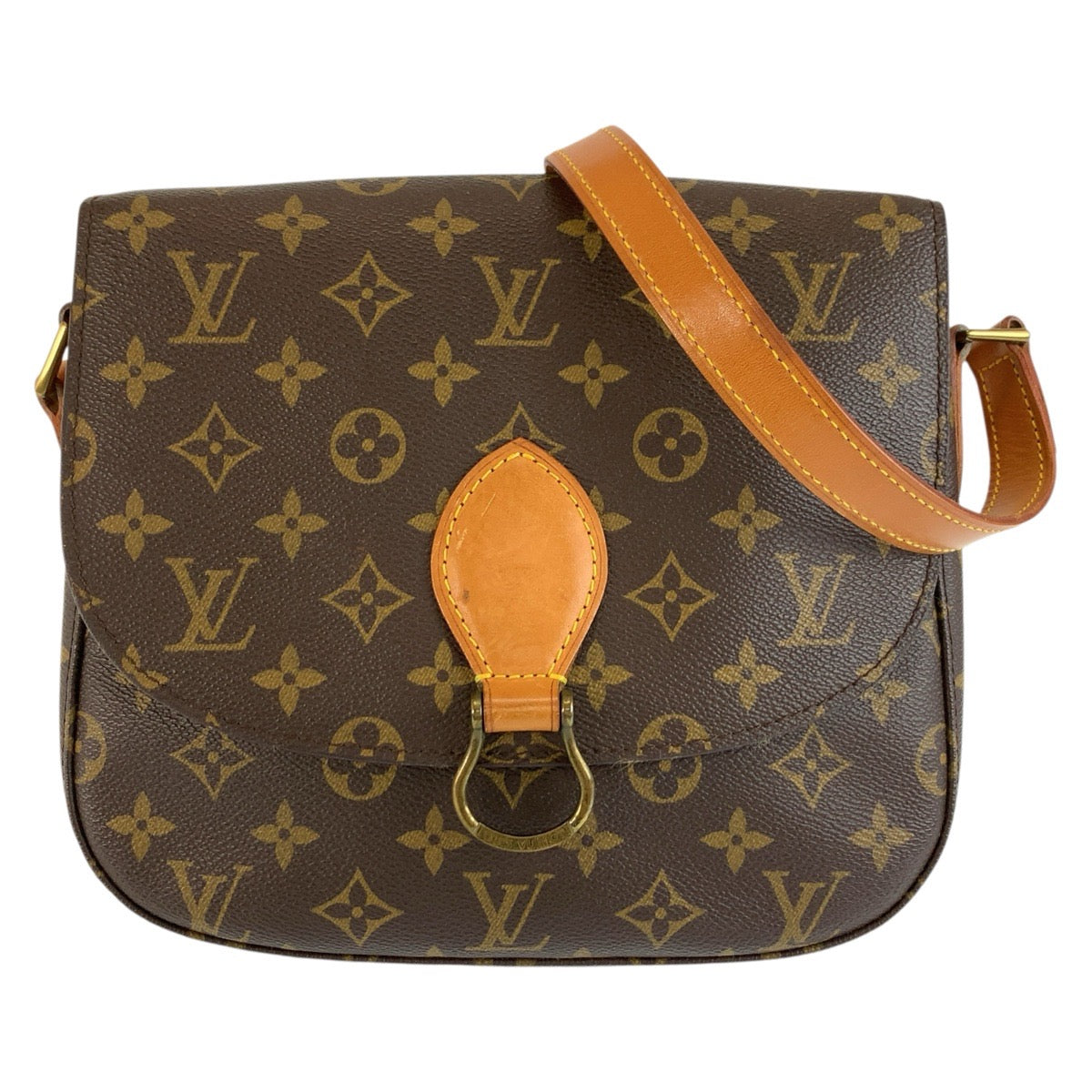 ルイ ヴィトン モノグラム サンクルー ショルダーバッグ ポシェット M51242 ブラウン PVC レザー レディース LOUIS VUITTON 中古