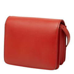 セリーヌ クラシックボックス ショルダーバッグ レッド レザー レディース CELINE 中古