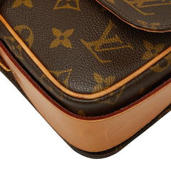 ルイ ヴィトン モノグラム カルトシエールMM 斜め掛け ショルダーバッグ M51253 ブラウン PVC レザー レディース LOUIS VUITTON 中古
