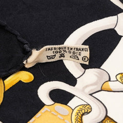 エルメス カレ90 Cliquetis クリケティス スカーフ 大判スカーフ ブラック シルク レディース HERMES 中古