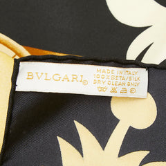 ブルガリ スカーフ ブラック シルク レディース BVLGARI 中古