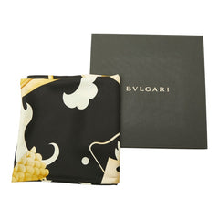 ブルガリ スカーフ ブラック シルク レディース BVLGARI 中古