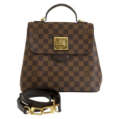 ルイ ヴィトン ダミエ ベルガモPM ハンドバッグ ショルダーバッグ 2way N41167 ブラウン PVC レディース LOUIS VUITTON 中古