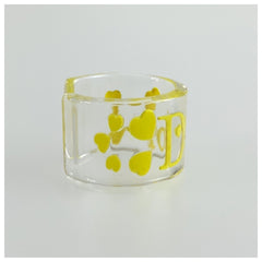 クリスチャンディオール ハート リング 指輪 イエロー プラスチック アクリル レディース Christian Dior 中古