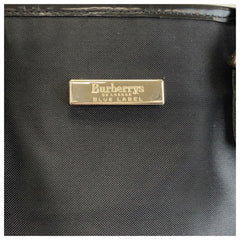 バーバリーブルーレーベル チェック柄 トートバッグ ショルダーバッグ ブラック 黒 ナイロン レザー レディース BURBERRY BLUE LABEL 中古