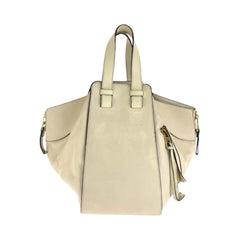 ロエベ ハンモック ハンドバッグ ホワイト ベージュ レザー レディース LOEWE 中古