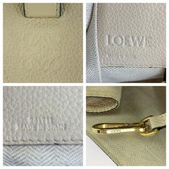 ロエベ ハンモック ハンドバッグ ホワイト ベージュ レザー レディース LOEWE 中古
