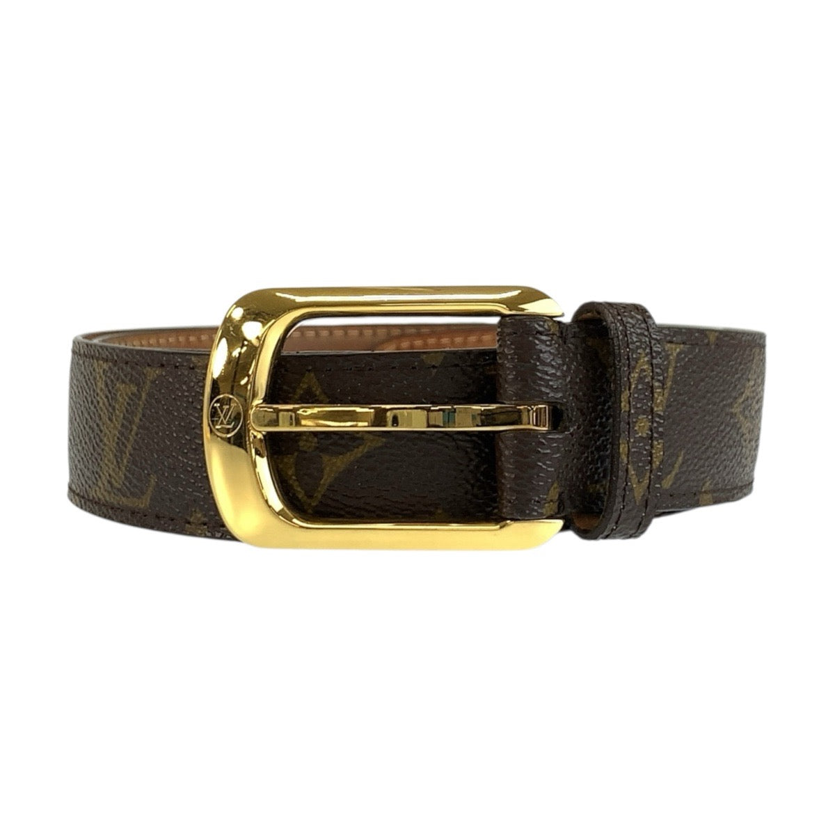 ルイ ヴィトン モノグラム サンチュール エリプス ベルト M6919 ブラウン PVC メンズ LOUIS VUITTON 中古
