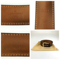 ルイ ヴィトン モノグラム サンチュール エリプス ベルト M6919 ブラウン PVC メンズ LOUIS VUITTON 中古