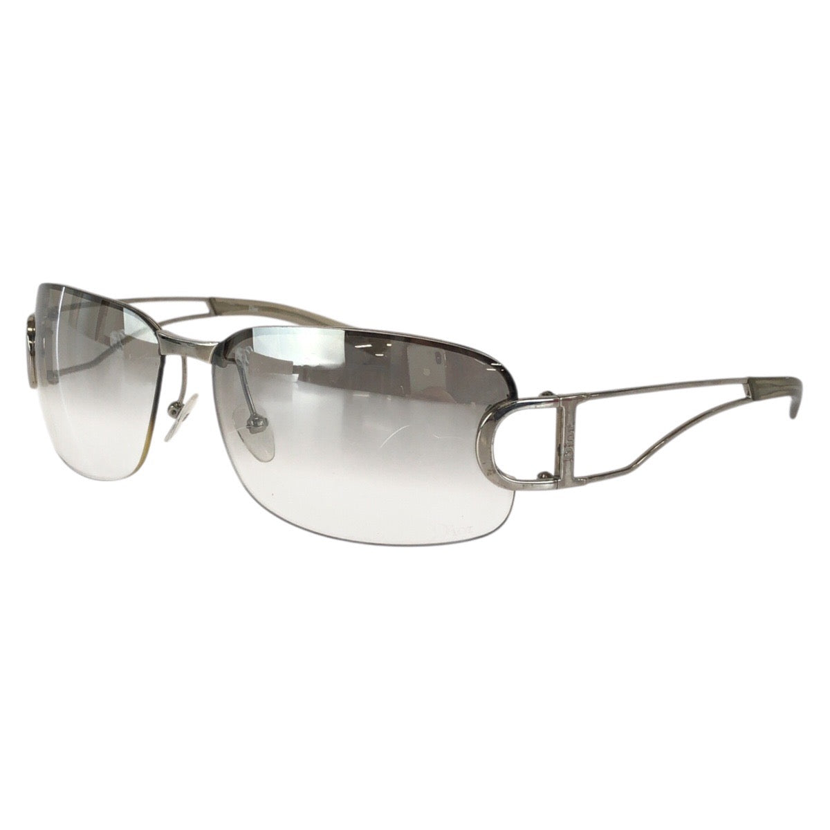 ディオール Diorly 2 CDロゴ サングラス 男女兼用 DIORLY 2/J1 YB7VZ シルバー メタル プラスチック レディース Dior 中古