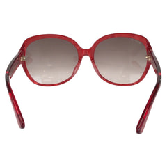 グッチ インターロッキングG サングラス 男女兼用 GG0080SK-004 レッド プラスチック メタル レディース GUCCI 中古