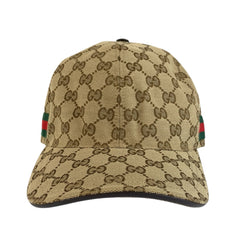 グッチ シェリーライン GGキャンバス キャップ ベースボールキャップ ベージュ キャンバス メンズ GUCCI 中古