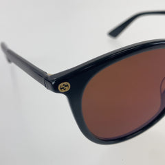 グッチ インターロッキング 男女兼用 サングラス ブラック ゴールド プラスチック メンズ GUCCI 中古