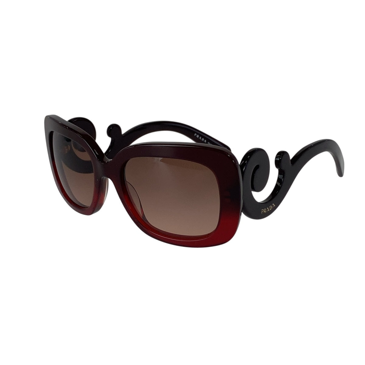 プラダ グラデーション サングラス レッド プラスチック レディース PRADA 中古