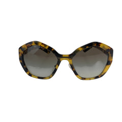 プラダ マーブル柄 サングラス 男女兼用 ブラウン イエロー プラスチック レディース PRADA 中古
