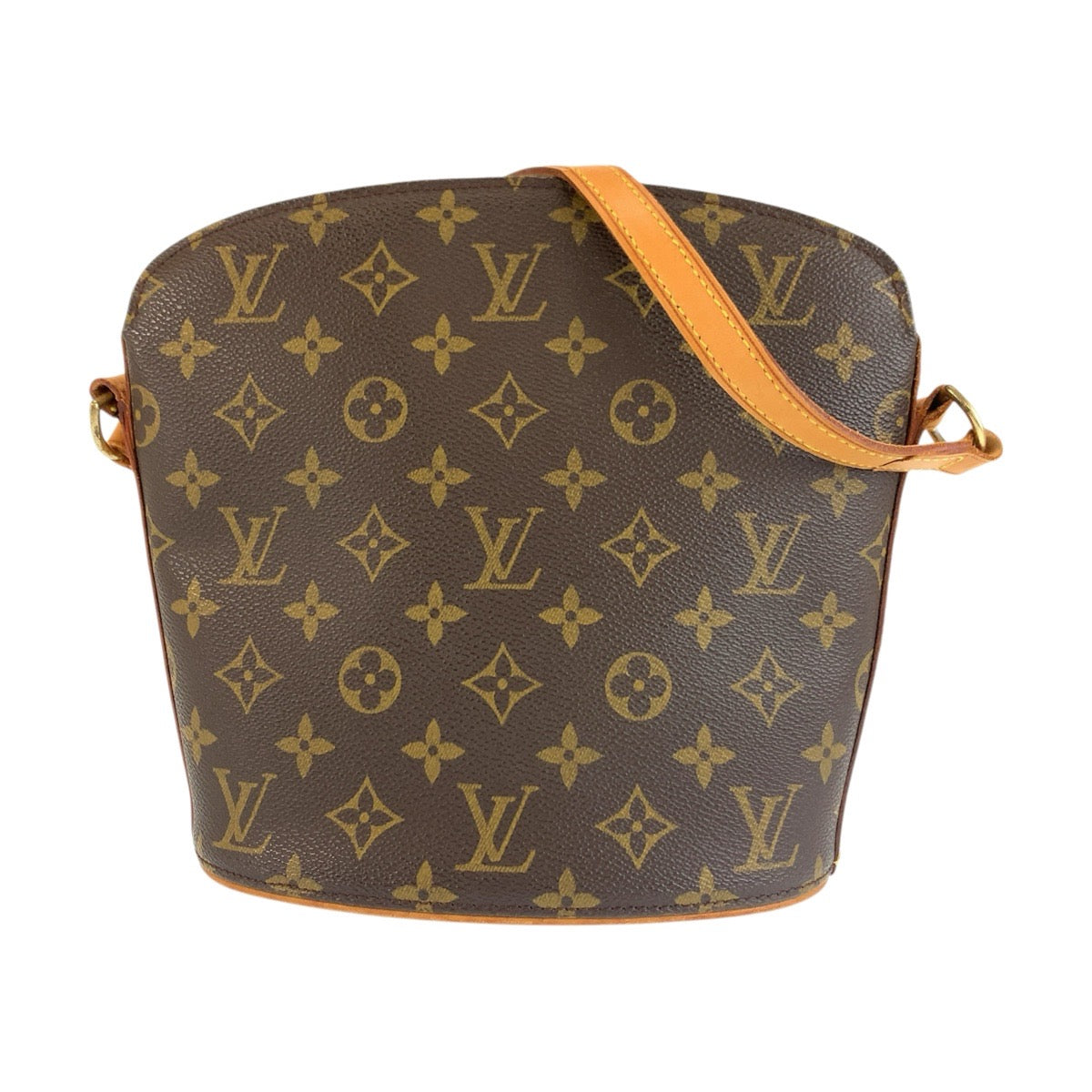 ルイ ヴィトン モノグラム ドルーオ ショルダーバッグ ポシェット M51290 ブラウン PVC レザー レディース LOUIS VUITTON 中古