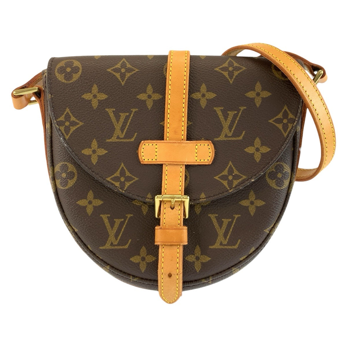 ルイ ヴィトン モノグラム シャンティPM ショルダーバッグ ポシェット M51234 ブラウン PVC レザー レディース LOUIS VUITTON 中古