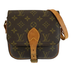 ルイ ヴィトン モノグラム カルトシエールPM ショルダーバッグ ポシェット M51254 ブラウン PVC レザー レディース LOUIS VUITTON 中古