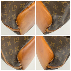 ルイ ヴィトン モノグラム プチノエ 巾着 ショルダーバッグ M42226 ブラウン PVC レザー レディース LOUIS VUITTON 中古