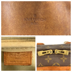 ルイ ヴィトン モノグラム ドーヴィル ハンドバッグ ボストンバッグ M47270 ブラウン PVC レザー レディース LOUIS VUITTON 中古