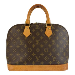 ルイ ヴィトン モノグラム アルマ ハンドバッグ M51130 ブラウン PVC レザー レディース LOUIS VUITTON 中古