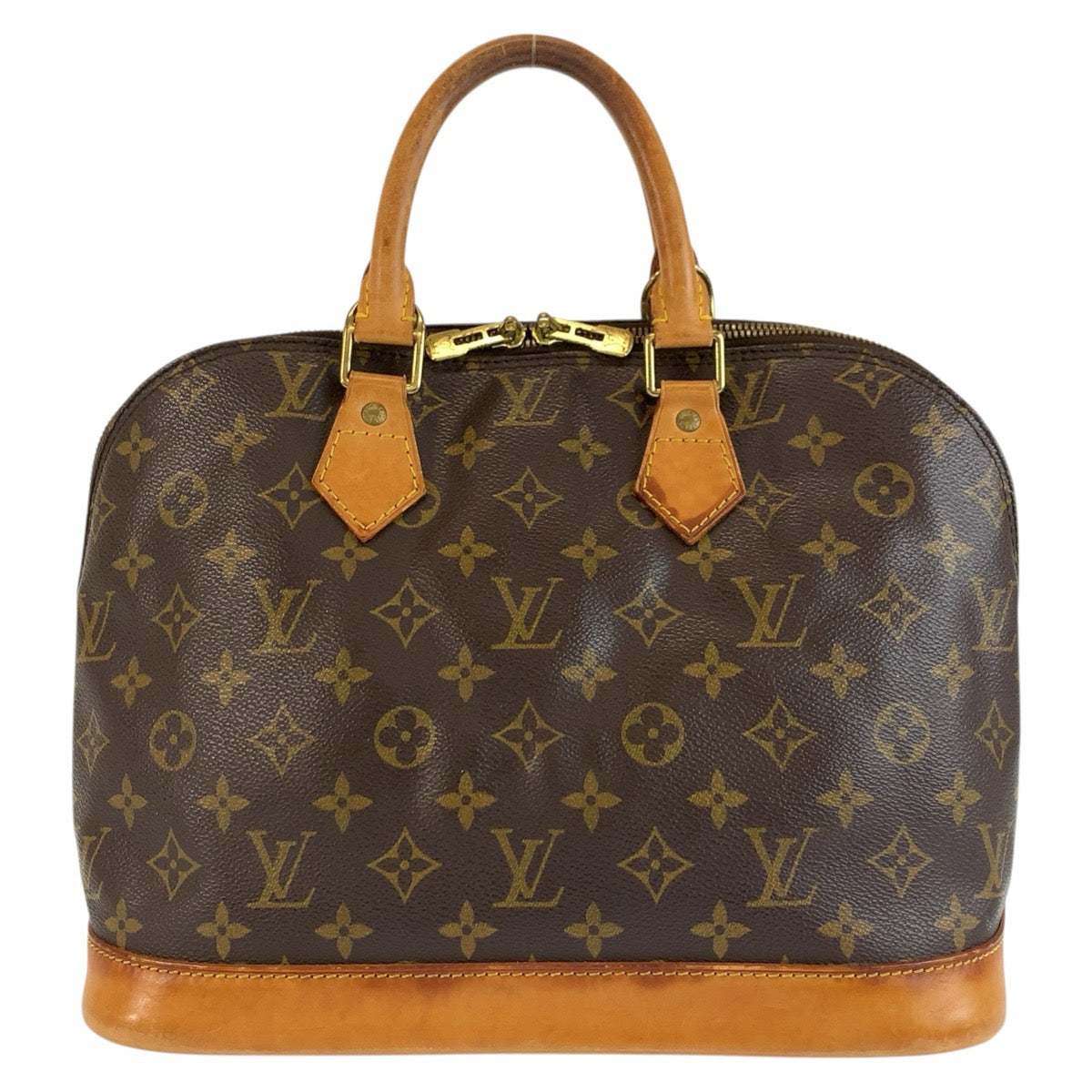 ルイ ヴィトン モノグラム アルマ ハンドバッグ ボストンバッグ M51130 ブラウン PVC レザー レディース LOUIS VUITTON 中古