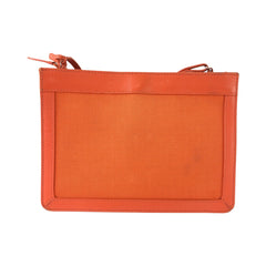 バレンシアガ ショルダーバッグ ポシェット 390641 オレンジ レザー キャンバス レディース BALENCIAGA 中古