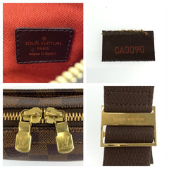 ルイ ヴィトン ダミエ ジェロニモス ボディバッグ ウエストポーチ 男女兼用 N51994 ブラウン PVC メンズ LOUIS VUITTON 中古