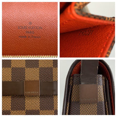 ルイ ヴィトン ダミエ トライベッカ カレ ショルダーバッグ N51161 ブラウン PVC レディース LOUIS VUITTON 中古