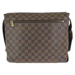 ルイ ヴィトン ダミエ ブルックリンMM ショルダーバッグ メッセンジャーバッグ N51211 ブラウン PVC メンズ LOUIS VUITTON 中古