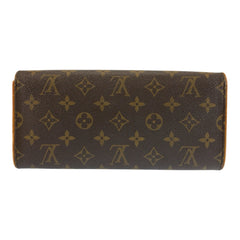 ルイ ヴィトン モノグラム ポシェットツインGM ショルダーバッグ ポシェット M51852 ブラウン PVC レザー レディース LOUIS VUITTON 中古