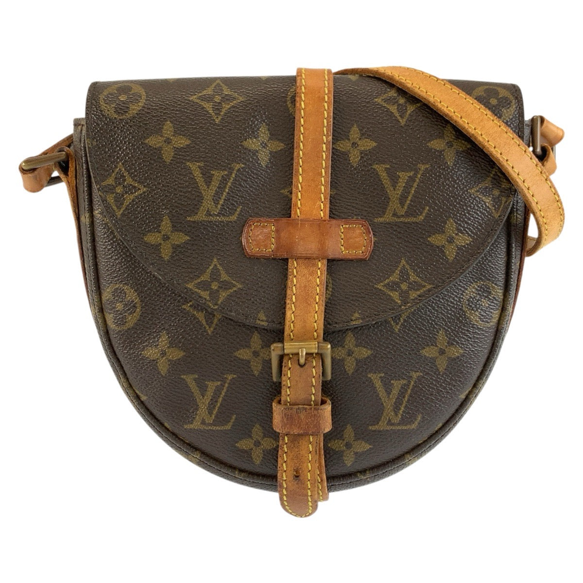 ルイ ヴィトン モノグラム シャンティPM ショルダーバッグ ポシェット M51234 ブラウン PVC レザー レディース LOUIS VUITTON 中古