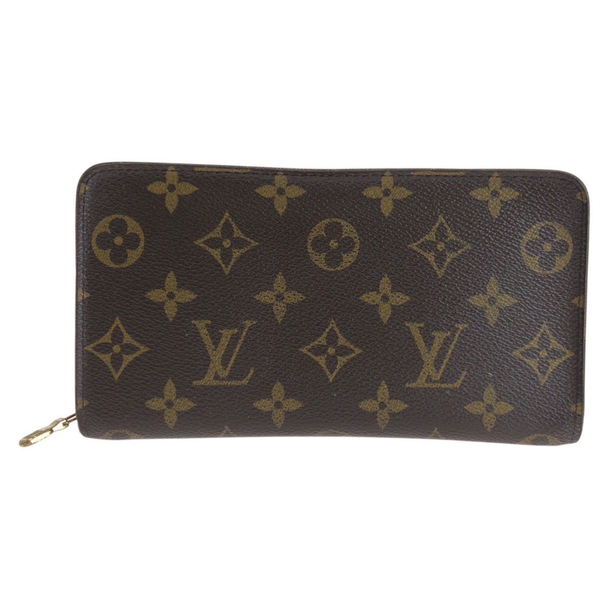 ルイ ヴィトン モノグラム ポルトモネジップ 長財布 ロングウォレット M61727 ブラウン PVC レディース LOUIS VUITTON 中古