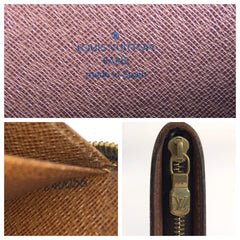 ルイ ヴィトン モノグラム ポルトモネジップ 長財布 ロングウォレット M61727 ブラウン PVC レディース LOUIS VUITTON 中古