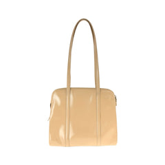 プラダ スパッツォラート スポーツ トートバッグ ショルダーバッグ ベージュ パテントレザー レディース PRADA 中古