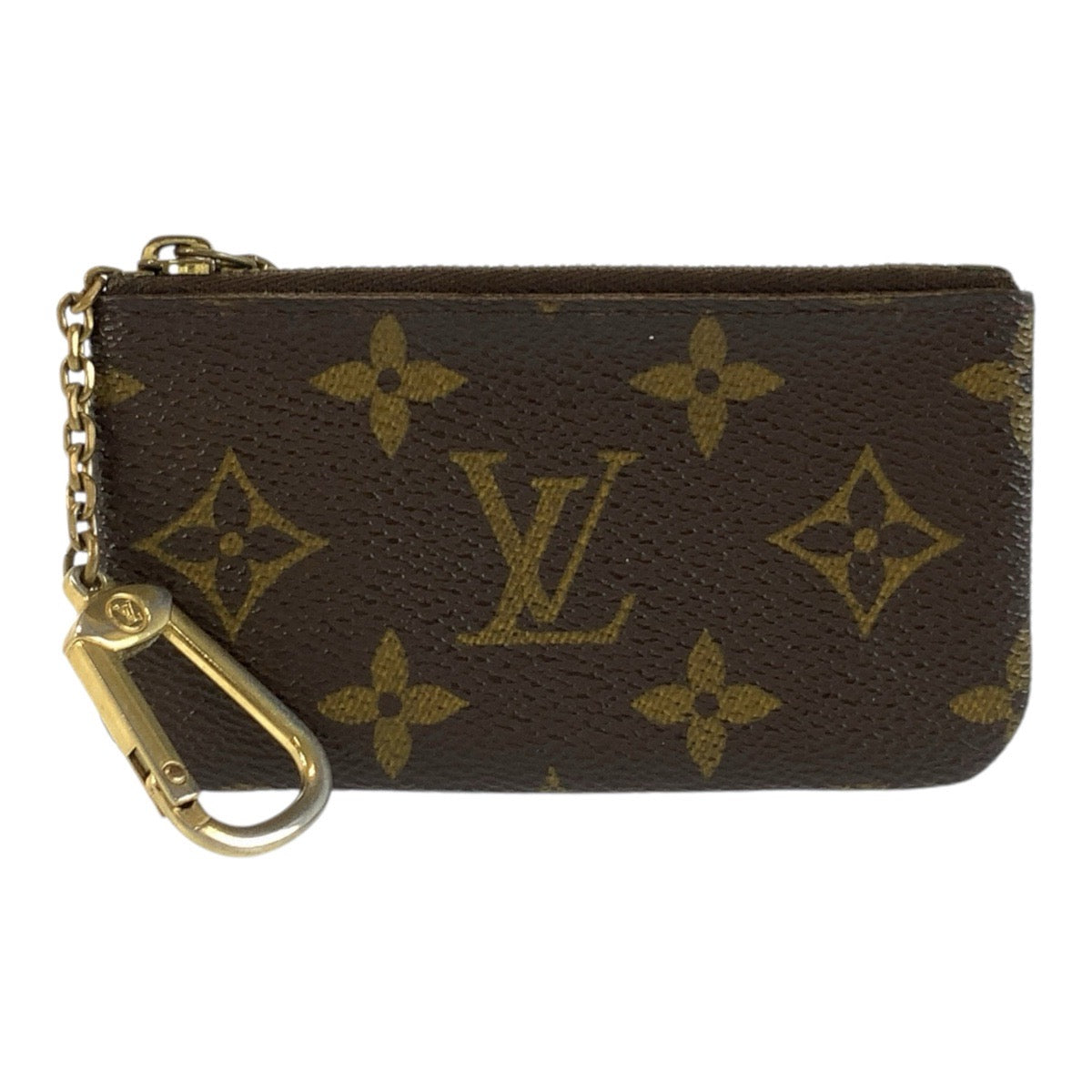 ルイ ヴィトン モノグラム ポシェット クレ キーケース コインケース M62650 ブラウン PVC メンズ LOUIS VUITTON 中古