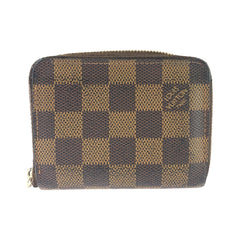 ルイ ヴィトン ダミエ ジッピーコインパース コインケース 小銭入れ カードケース N63070 ブラウン PVC レディース LOUIS VUITTON 中古