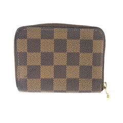 ルイ ヴィトン ダミエ ジッピーコインパース コインケース 小銭入れ カードケース N63070 ブラウン PVC レディース LOUIS VUITTON 中古