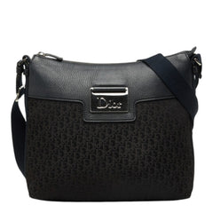 ディオール トロッター ストリート シック 斜め掛け ショルダーバッグ ブラック キャンバス レザー レディース Dior 中古