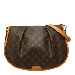 ルイ ヴィトン モノグラム メニルモンタンMM 斜めがけ ショルダーバッグ M40473 ブラウン PVC レザー レディース LOUIS VUITTON 中古