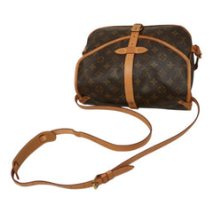 ルイ ヴィトン モノグラム ソミュール30 斜め掛け ショルダーバッグ M42256 ブラウン PVC レザー レディース LOUIS VUITTON 中古