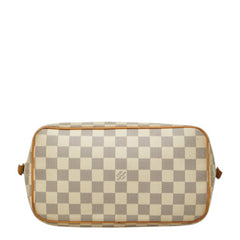 ルイ ヴィトン ダミエ アズール サレヤPM ハンドバッグ トートバッグ N51186 ホワイト PVC レザー レディース LOUIS VUITTON 中古