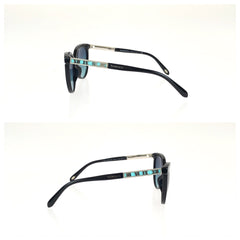 ティファニー アトラス サングラス TF 4097 8001/9S ブルー ブラック プラスチック メタル エナメル レディース TIFFANY&Co. 中古
